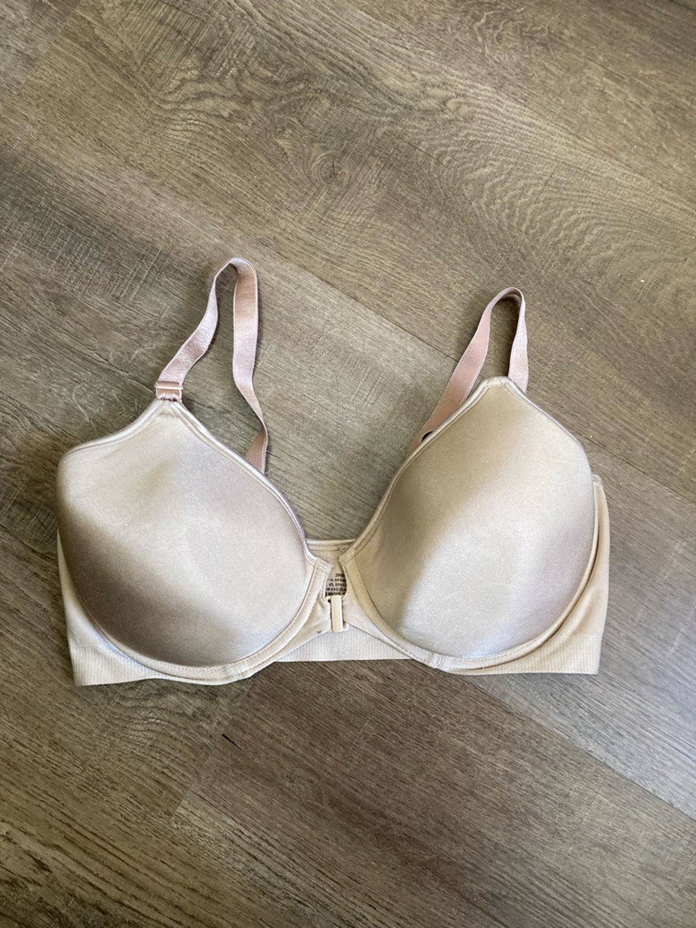 Bali Front Close Seamless Back Beige Underwired Bra Size 40C
